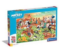 Clementoni - 23759 - Supercolor Puzzle - Disney Mickey and Friends - 104 maxi pezzi - Made in Italy, puzzle bambini 4 anni+