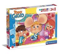 Clementoni - 24065 - Supercolor Puzzle - Topo Gigio - 24 Maxi Pezzi - Puzzle Bambini 3 Anni, Puzzle Cartoni Animati - Made In Italy