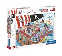 Clementoni - 24209 - Supercolor Puzzle - Pirates - 24 maxi pezzi - Made in Italy, puzzle bambini 3 anni, puzzle per bambini, puzzle fantasy, puzzle illustrazione