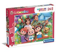 Clementoni 24227 Supercolor Puzzle, Cocomelon, Made in Italy, Puzzle Bambini, Cartoni Animati, Multicolor, Medium, 24 Maxi Pezzi, 3 Anni