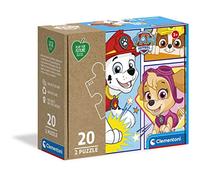 Clementoni - 24782 - Supercolor Puzzle - Paw Patrol - 2X20 Pezzi (Include 2 Puzzle Da 20 Pezzi) - Play For Future, Puzzle Bambini 3 Anni, Puzzle Cartoni Animati - Made In Italy