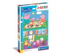 Clementoni 24793 Supercolor Peppa Pig-2 X 60-Piece Jigsaw Puzzle for Kids Age 5,