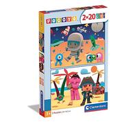 Clementoni - 24795 - Supercolor Puzzle - Pocoyo - 2X20 Pezzi (Include 2 Puzzle Da 20 Pezzi) - Puzzle Bambini 3 Anni, Puzzle Cartoni Animati - Made In Italy
