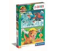 Clementoni - Puzzle 2x20 Mondo giurassico - 40-99 Pezzi