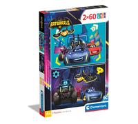 Clementoni 24812 Batwheels Jigsaw 2 60 Pieces-Supercolor Children 4-6 Years, Car