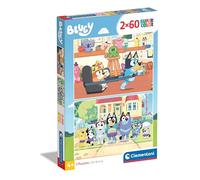 Clementoni - 24813 - Supercolor Puzzle - Bluey - 2x60 Pezzi (Include 2 Puzzle Da 60 Pezzi) - Puzzle Bambini 4 Anni, Puzzle Cartoni Animati, Made In Italy