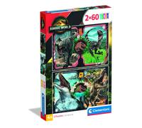 Clementoni- PZL 2X60 Jurassic World 2025, 24830