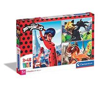 Clementoni - 25234 - Supercolor Puzzle - Miraculous - 3x48 pezzi