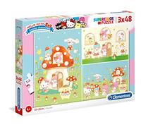 Clementoni - 25246 - Supercolor Puzzle - Hello Kitty - 3 X 48 Pezzi - Made In Italy - Puzzle Bambini 4 Anni +