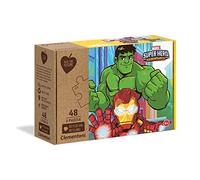 Clementoni - 25257 - Puzzle Play For Future - Marvel Super Hero - 3x48 pezzi - materiali 100% riciclati - Made in Italy, puzzle bambini 4 anni+
