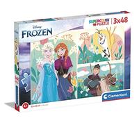 Clementoni - 25284 - Supercolor Puzzle - Disney Frozen - 3X48 Pezzi (Include 3 Puzzle Da 48 Pezzi) - Puzzle Bambini 4 Anni, Puzzle Cartoni Animati - Made In Italy