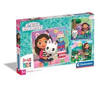 Clementoni - Puzzle 3x48 La casa delle bambole di Gabbyi - 40-99 Pezzi