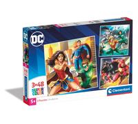 Clementoni 25296 Dc Comics Justice League Supercolor League-3x48 Pieces (3 Inclu