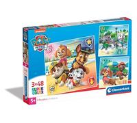 Clementoni - 25301 - Supercolor Puzzle - Paw Patrol - 3x48 Pezzi (Include 3 Puzzle Da 48 Pezzi) - Puzzle Bambini 5 Anni, Puzzle Cartoni Animati, Made In Italy