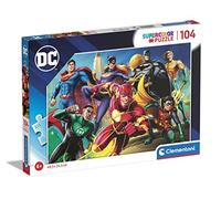 Clementoni - 25721 - Supercolor Puzzle - Dc Comics - 104 pezzi - Made in Italy, puzzle bambini 6 anni, puzzle cartoni animati, Dc Comics puzzle, puzzle supereroi
