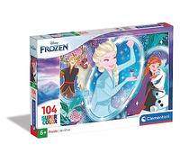 Clementoni - 25737 - Supercolor Puzzle - Disney Frozen 2-104 pezzi - Made in Italy, puzzle bambini 6 anni, puzzle cartoni animati, puzzle Disney, puzzle Frozen
