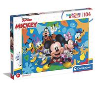 CLEMENTONI SUPERCOLOR PUZZLE - DISNEY MICKEY AND FRIENDS - 104 PEZZI, PUZZLE BAMBINI 6 ANNI