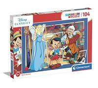 CLEMENTONI SUPERCOLOR PUZZLE - DISNEY CLASSICS PINOCCHIO - 104 PEZZI, PUZZLE BAMBINI 6 ANNI