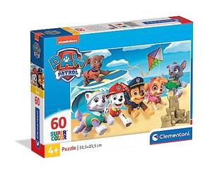 Clementoni - 26091 - Supercolor Puzzle - Paw Patrol - 60 pezzi - Made in Italy, puzzle bambini 5 anni, puzzle animali, puzzle cartoni animati, supereroi