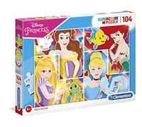 Clementoni - 27146 - Supercolor Puzzle - Disney Princess - 104 Pezzi - Made In Italy - Puzzle Bambini 6 Anni +