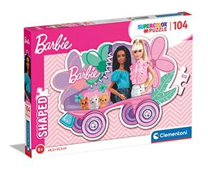 Clementoni - 27164 - Supercolor Puzzle - Barbie - 104 Pezzi - Puzzle Sagomato, Shaped, Puzzle Bambini 4 Anni - Made In Italy