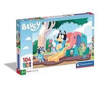 Clementoni 27171 Bluey Supercolor Bluey-104 Pieces-Jigsaw Puzzle for Kids Age 6-