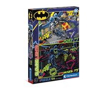 Clementoni - 27175 - Supercolor Puzzle Glowing Lights - Batman - 104 Pezzi - Puzzle Bambini 6 Anni, Puzzle Fluorescenti, Puzzle Cartoni Animati - Made In Italy