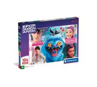 Clementoni - Puzzle per Bambini 104 Pezzi Super, per Bambini 6+ Anni, Illustrazione con i Saja Boys della serie K-pop Demon Hunters, Idea Regalo, Made in Italy, 48,5x33,5 cm, 27243