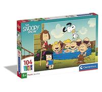 Clementoni - 27266 - Supercolor Puzzle - Peanuts - 104 Pezzi - Puzzle Bambini 6 Anni, Puzzle Cartoni Animati, Fumetti - Made In Italy