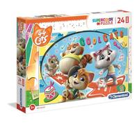 Clementoni - 28512 - Supercolor Puzzle - 44 Gatti - 24 Maxi Pezzi