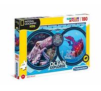 Clementoni 29205 National Geographic Kids Ocean Expedition 180 Pezzi Made In Italy Puzzle Bambini 7 Anni +
