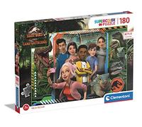 Clementoni - 29773 - Supercolor Puzzle - Jurassic World Camp Cretaceous, puzzle serie Netflix - puzzle 180 pezzi - Made in Italy, puzzle bambini 7 anni, puzzle Clementoni, puzzle cartoni animati