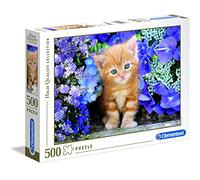 Clementoni - 30415 Collection Puzzle - Ginger Cat in Flowers - 500 Pezzi, Puzzle Adulti