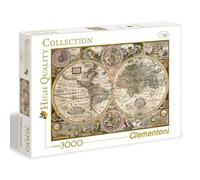 Clementoni 33531.2 Autre Clementoni-33531- Collection-Old Map-3000 Pieces, Multi