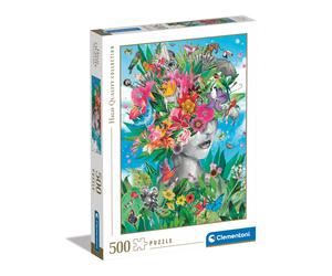 Clementoni 35526 Jigsaw Collection-Head in The Jungle 500 Pieces-Puzzle for Adul