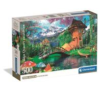 Clementoni - Puzzle 500 Pezzi per Adulti e Ragazzi, Collection, Tema Casa Vecchia Scarpa, Compact Box, Idea Regalo Uomo e Donna, Made in Italy, 49x36 cm, 35596