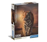Clementoni - 39773 Collection - Tiger - 1000 Pezzi - Puzzle Adulti, Made In Italy