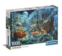Clementoni - 39777 Collection - Pirates Battle - 1000 Pezzi - Puzzle Adulti, Illustrazione Di Paolo Barbieri, Made In Italy