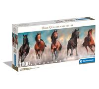 Clementoni 39875 Horses, Panorama, 1000 Teile Puzzle, für Erwachsene, Hergestell