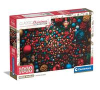 Clementoni- Natale Impossible Christmas Vibes 1000 Pezzi-Scatola Compatta, Poster Incluso, Adulti 14-99 Anni Regalo Uomo/Donna, Rigido, Puzzle Difficile, Made in Italy 39926, Multicolore