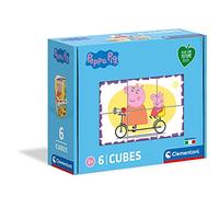 Clementoni - 44009 - Peppa Pig, puzzle cubi bambini 3 anni - cubi da 6 pezzi - Play For Future, materiali 100% riciclati - Made in Italy, puzzle bambini, puzzle cartoni animati