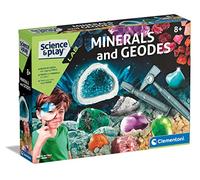 Clementoni 61377 Science & Play Lab-Minerali & Geodes-Giocattoli educativi e scientifici, Kit per esperimenti, Regalo per bambini di 8 anni, Versione inglese, Made in Italy, Multicolore