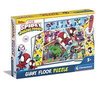 Clementoni Marvel Spiderman Giant Floor Gioco Elettronico Educativo con Penna Interattiva, Puzzle Bambini età 3 Anni Giocattoli Apprendimento-Made in Italy, Multicolore, Large, 16735