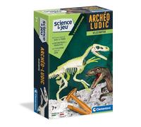 Clementoni | Archeo Ludic - Bicicloraptor 7 Anni+ | Giocattolo educativo Dinosauro con Kit di scavo scientifico | Scheletro Luminoso da ricostituire | Regalo per Bambini Paleontologia Natale