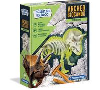 CLEMENTONI Archeogiocando Triceratopo - Gioco scentifico luminoso al buio