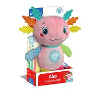 Clementoni Baby Alex l'Axolotl, Peluche Interattivo Parlante in Italiano per Bambini di 6+ Mesi, Stimola Lo Sviluppo Sensoriale e Cognitivo, 100% Lavabile, Lingua Italiana, 17558