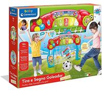 Clementoni Baby 17438 - Tira e Segna Goleador Evolution, Porta Calcio per Bambini 18 Mesi - Gioco elettronico e interattivo, Centro attività, insegna i Numeri - parlante in Italiano, Made in Italy