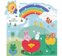 Clementoni Baby Animal Families Eva Mat Tappeto Puzzle per Bambini 0 Mesi+, Tapp