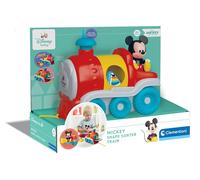 Clementoni Disney Baby - Mickey Shape Sorter Train, Bambini 9+ Mesi, Trenino Raccoglitore con 3 Formine per l'Impilamento e Incastro, Gioco Prima Infanzia,Sviluppa Manualità e Percezione Tattile,17900