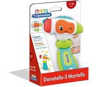 Clementoni Baby Donatello Il Martello, Gioco Prima Infanzia per Bambini 9-36 Mesi, per Imparare Numeri e Parole con Canzoni e Filastrocche, Stimola Sensi e Manualità, Lingua Italiana, 17327